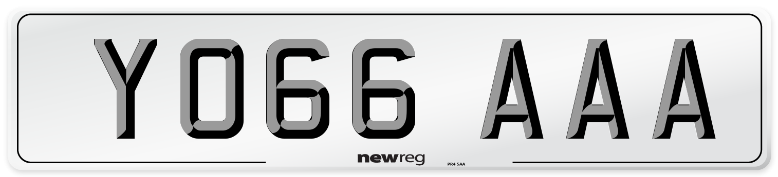 YO66 AAA Number Plate from New Reg